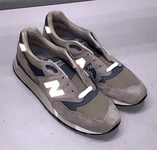 New Balance 998 Made In USA Mens Size 10.5 Grey Day Suede Mesh Running Sneakers
