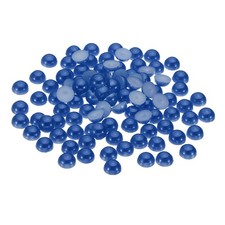 600Pcs Flatback Pearls Beads, 8mm Flatback Pearls, Blue