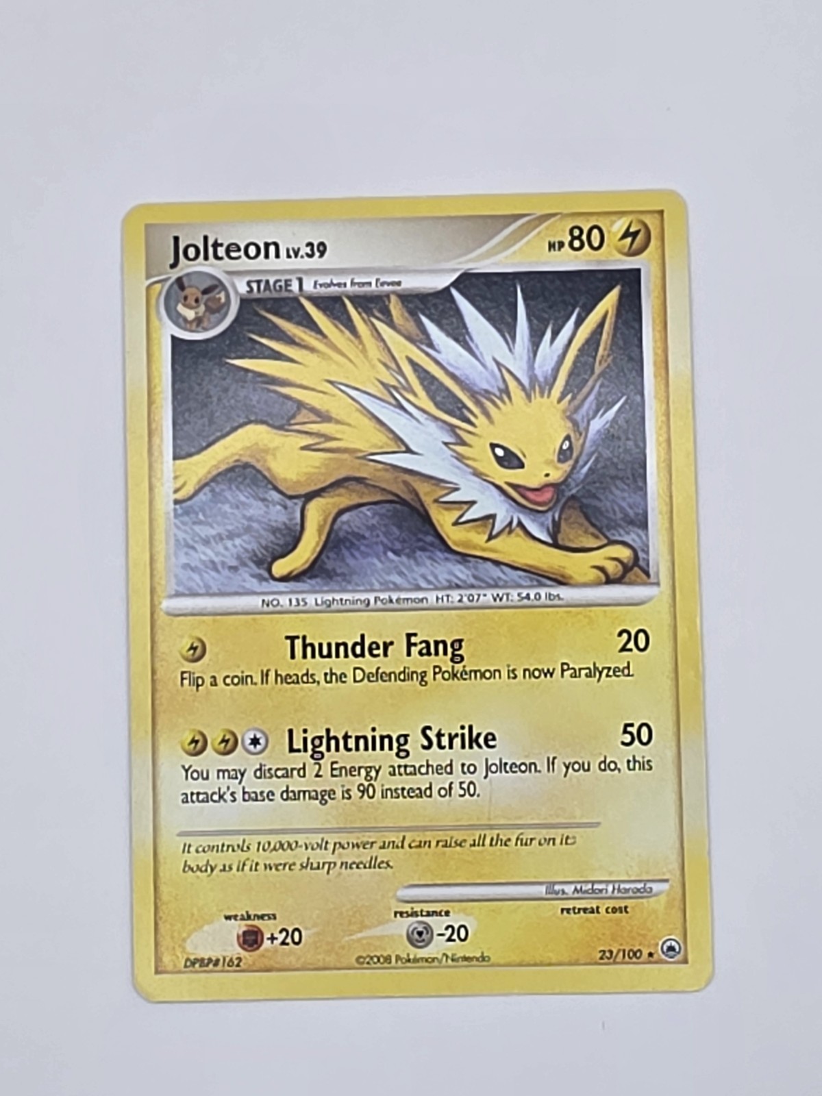 Jolteon 23/100 Regular Rare Majestic Dawn Pokemon Regular Card TCG - LP/NM