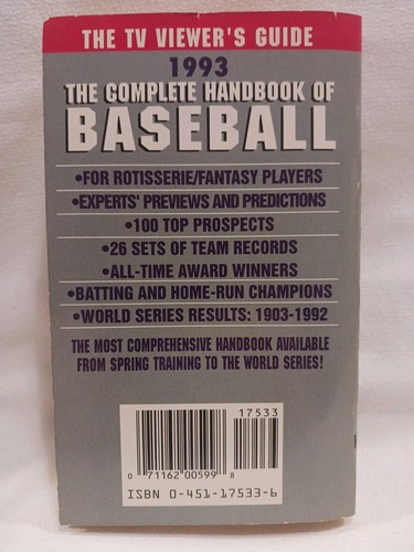 The Complete Handbook Of Baseball 1982, 1989, 1993 PB Book Lot Zander Hollander - Picture 20 of 24