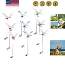 9 Pack Dragonfly Clip,3D Dragonfly Garden Stakes Decor,Fly Deterrent,Dragonfl...