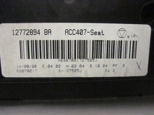 CONTROL DE TEMPERATURA DEL CALENTADOR DE AIRE ACONDICIONADO Saab 9-3 2007 07 2008 08 09 10 12772894BA 857027 Foto 4 de 4