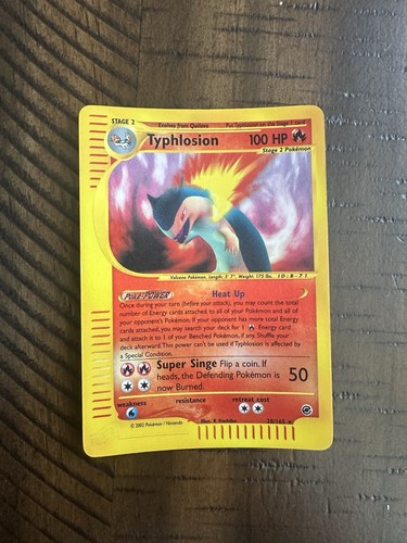 Pokémon TCG Typhlosion Reverse Holo Expedition 28/165 * Condition As Pictured *