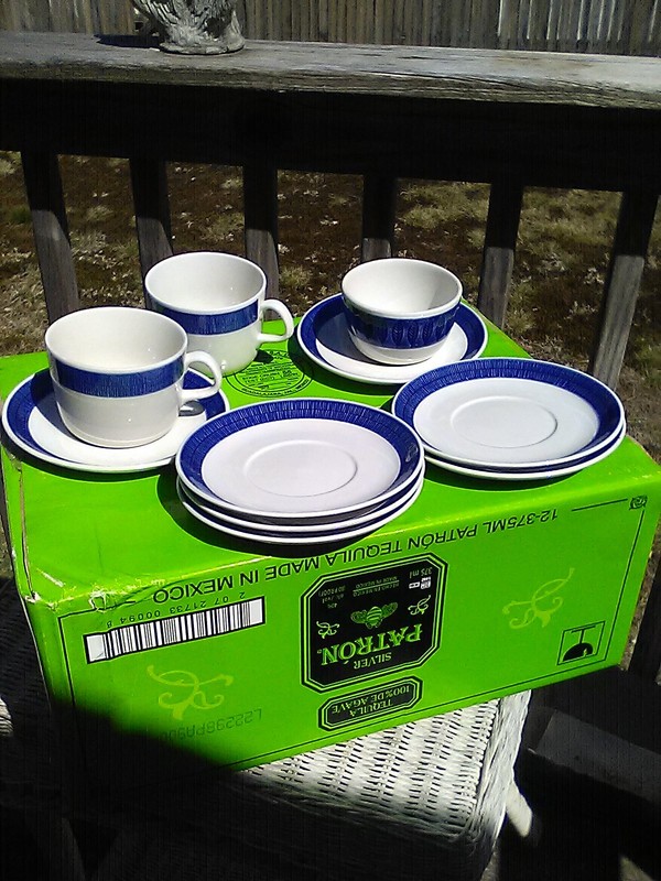 koka rorstrand sweden-1 custard/7 saucers/1 cup