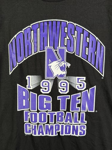 Nutmeg Northwestern Wildcats 1995 Big Ten Champions Shirt USA Made Mens XL NCAA - Picture 3 of 8