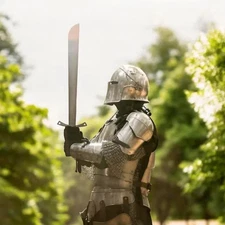 18 Gauge Steel Full Body Armor Medieval Helmet LARP and Cosplay Plate Armor Set