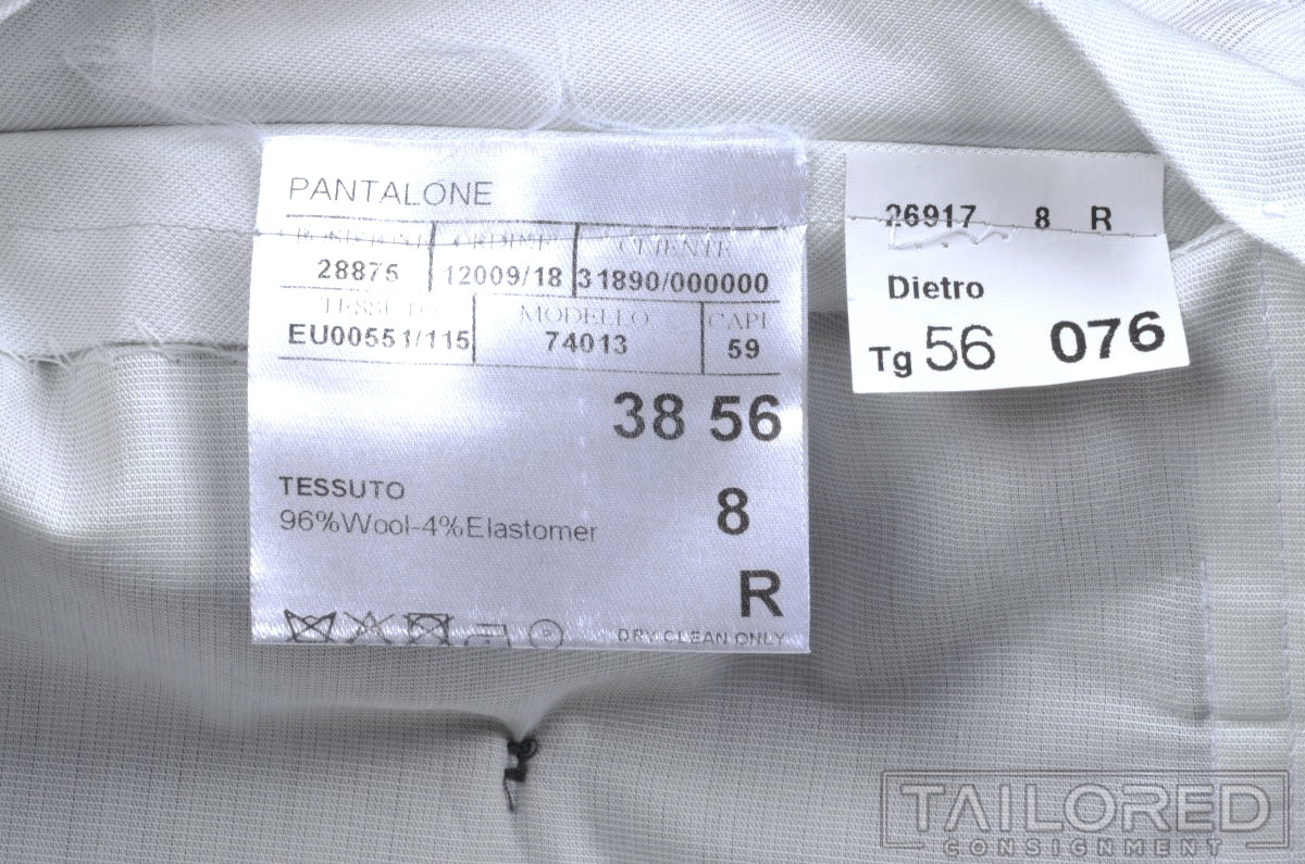 CANALI Current 1934 Solid Gray Wool Flat Front Lu… - image 5