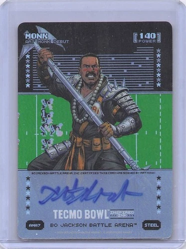 2026 Bo Jackson Battle Arena Tecmo Bowl Art Monk Debut Auto Steel 140 AMA7