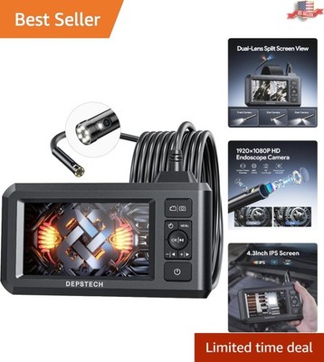 Compact Dual Lens Inspection Camera 1080P - Waterproof with Rechargeable Battery
