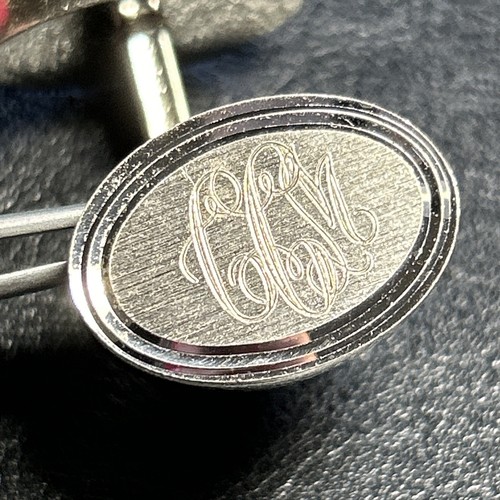 Vintage Sterling Silver Lamode Cufflinks 14 Grams Monogrammed Signed E23
