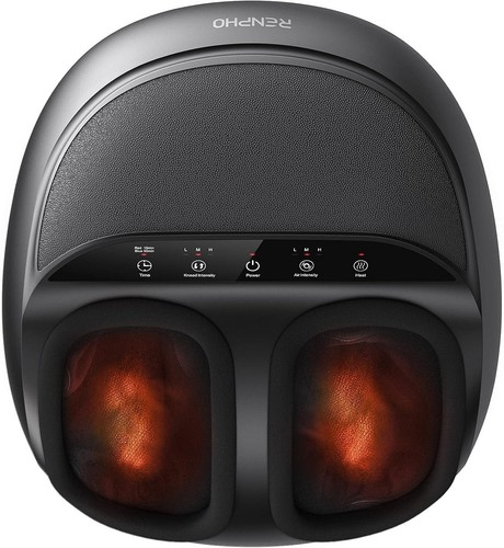 RENPHO Foot Massager with Heat, Shiatsu Compression Kneading, RF-FM059, Black