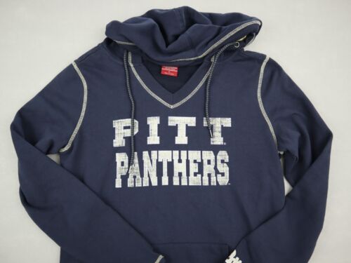 Pitt Panthers Hoodie Women Large Blue Pullover Sweatshirt Pockets Adult L New - Picture 2 of 8