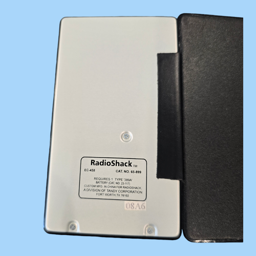 ¡PROBADO Y FUNCIONANDO! Calculadora solar de doble potencia Radio Shack EC-458 con estuche - Imagen 5 de 8