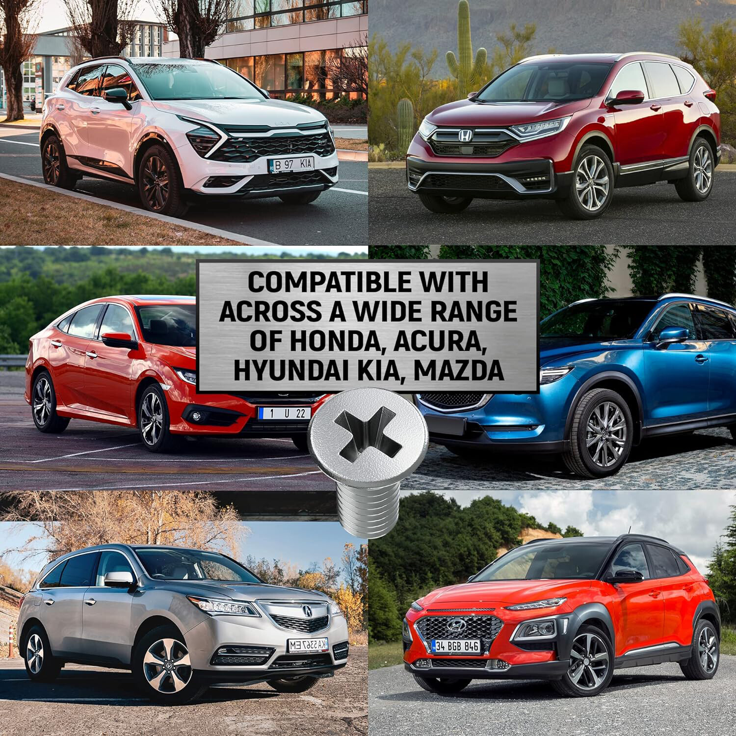 40Pcs Brake Disc Rotor Bolts Screws For Honda Accord Civic 93600-06014-0H NEW