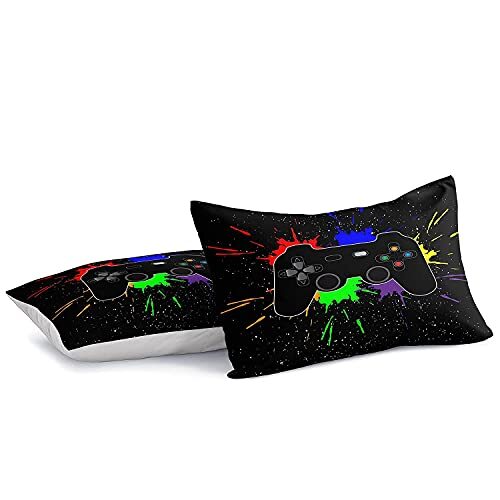 Gaming Bettwäsche Set Größe Gamer Bettdecke Set für Jungen Mädchen Kinder Teens Full A01 - Bild 5 von 7