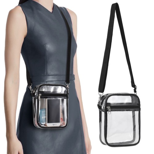Clear Purse Stadium Approved Clear Bag Clear Crossbody Shoulder Bag for Women - Picture 8 of 8