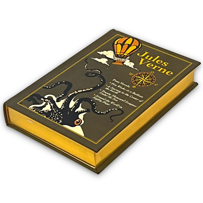 JULES VERNE 4 Novels AROUND THE WORLD IN EIGHTY DAYS +3 Leather
