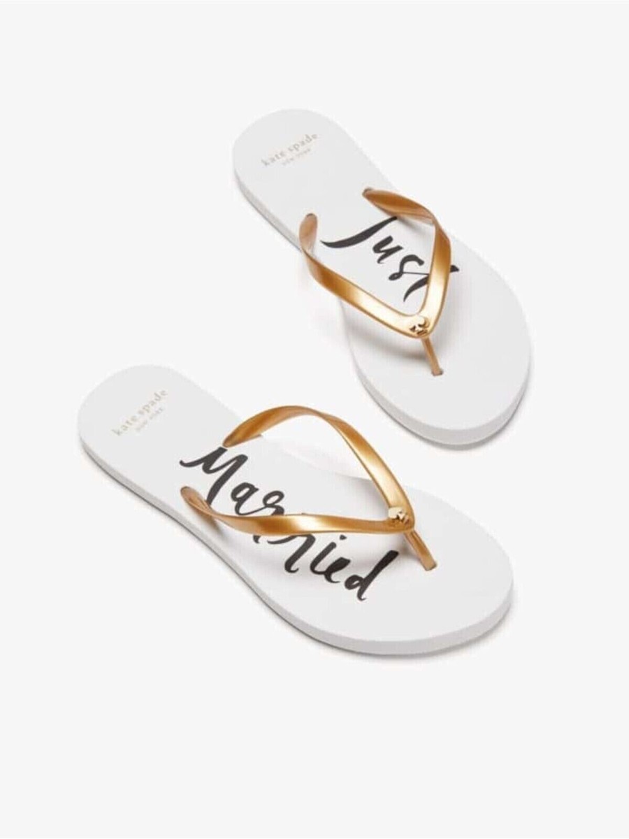 KATE SPADE NEW YORK Just Married Womens Nayla Flip FlopsThong Sandals SIZE  9/10