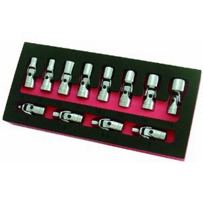 Astro Pneumatic 7412 1/4'' Dr. Flex Socket Set Metric - 6 Point, 12pc