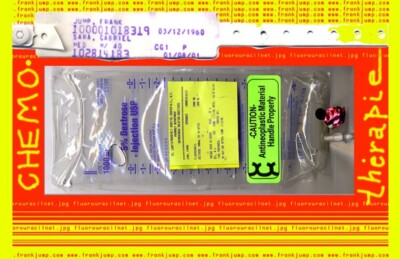 Frank H Jump- Digital collage - Fluorouracil Chemotherapy Bag -Hospital Bracelet
