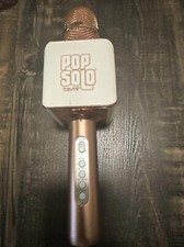 Tzumi Pop Solo Wireless Bluetooth Karaoke Microphone and Voice Mixer Rose Gold 