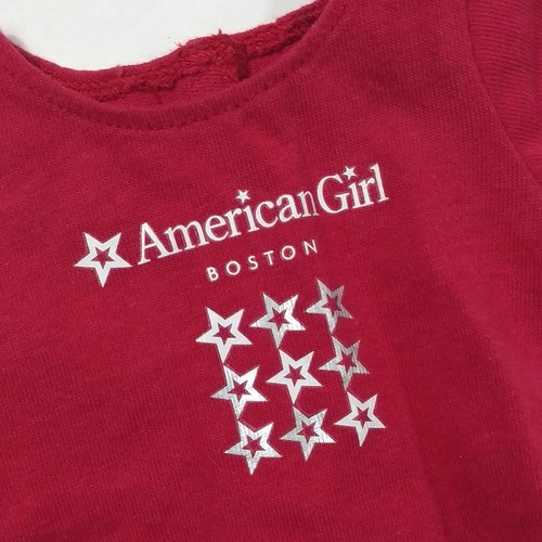 AGD American Girl Doll Outfit Places Boston Star Red Tee Shirt & Blue Jeans 2 pc - Picture 2 of 7