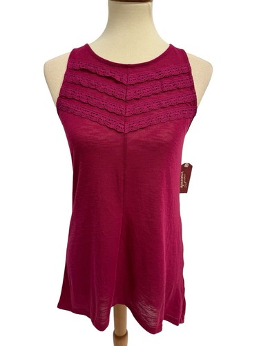 The Original Arizona Jean Co. Women's Sleeveless Beet Red Tank Blouse Size M - Picture 7 of 11