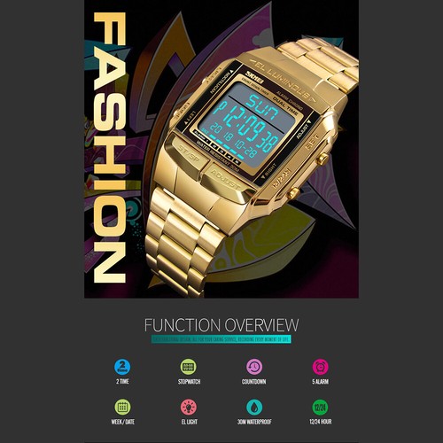 SKMEI Military Sport Watch Electronic Men Watch Digital Alarm Wristwatches S1Q2 - Picture 4 of 13
