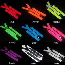 Womens Mens Suspenders Y-Shape Clip-on Elastic Adjustable Braces Solid Unisex