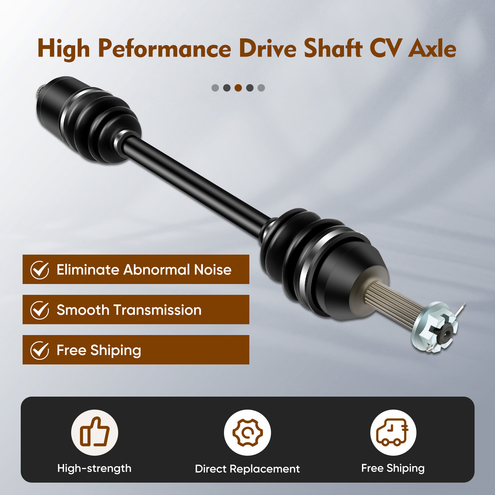 Complete Rear CV Axle Set For Polaris Ranger XP 1000 2017 - Left & Right Side