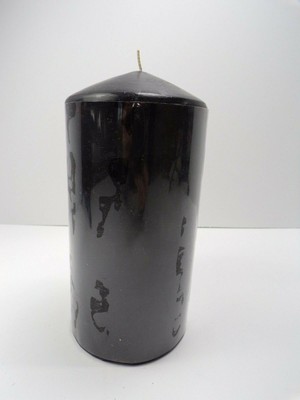 Pottery Barn Black Pillar Candles 4 X 8 4731 Ebay