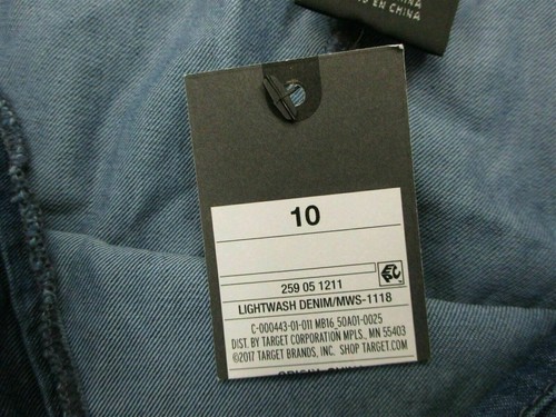 gonna donna MOSSIMO nuova taglia 10 100% cotone denim lavaggio leggero completa - Foto 4 di 7