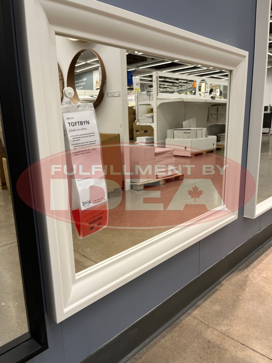 Brand New IKEA TOFTBYN White Framed Wall Mounted Mirror 25 Brand New IKEA TOFTBYN White Framed Wall Mounted Mirror 25