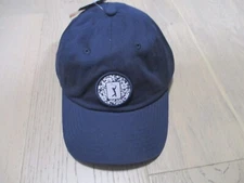 PGA Tour Course Essentials Classic Cap Hat With Floral Patch Navy Blue Golf Hat