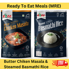 2 SET Butter Chicken Masala Steamed Rice Ready To Eat Emergency Camping Travel