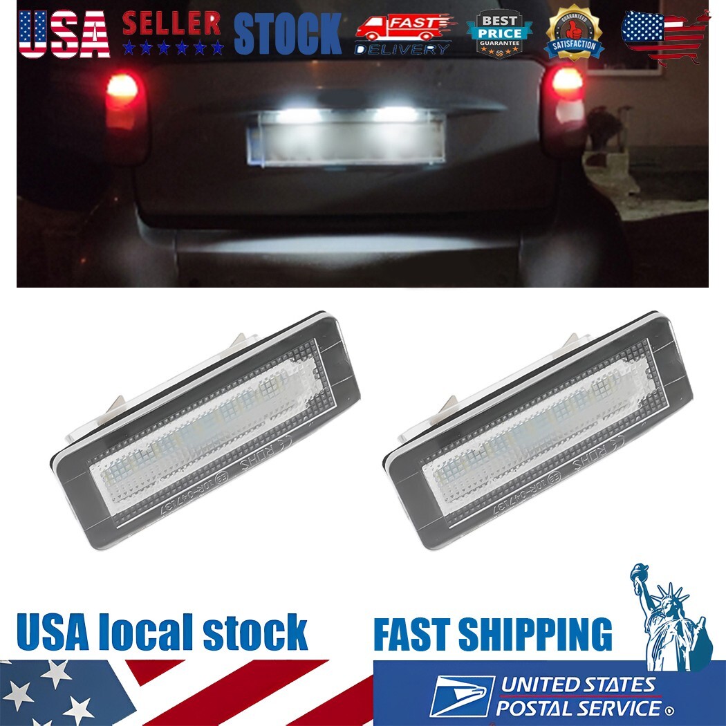 2X For MercedesBenz Smart Fortwo LED License Plate Lights HIGH QUALITY eBay