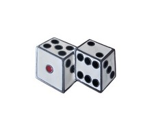 Lucky Dice figural snake eyes 7 gambling Vtg 1990 Great American belt buckle co