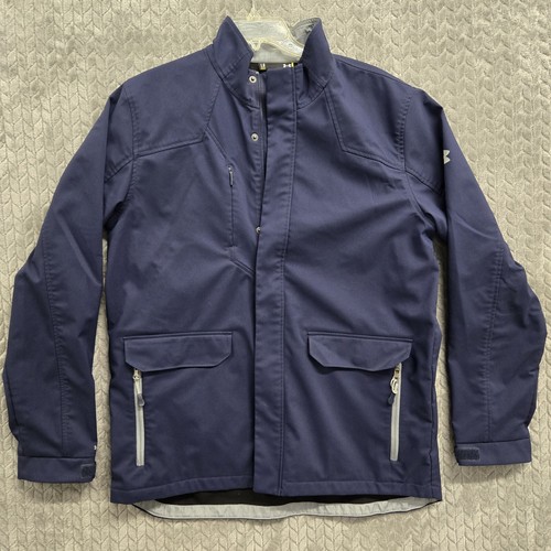 Under Armor Blue Jacket Full Zip Size Large Loose UA Storm 1