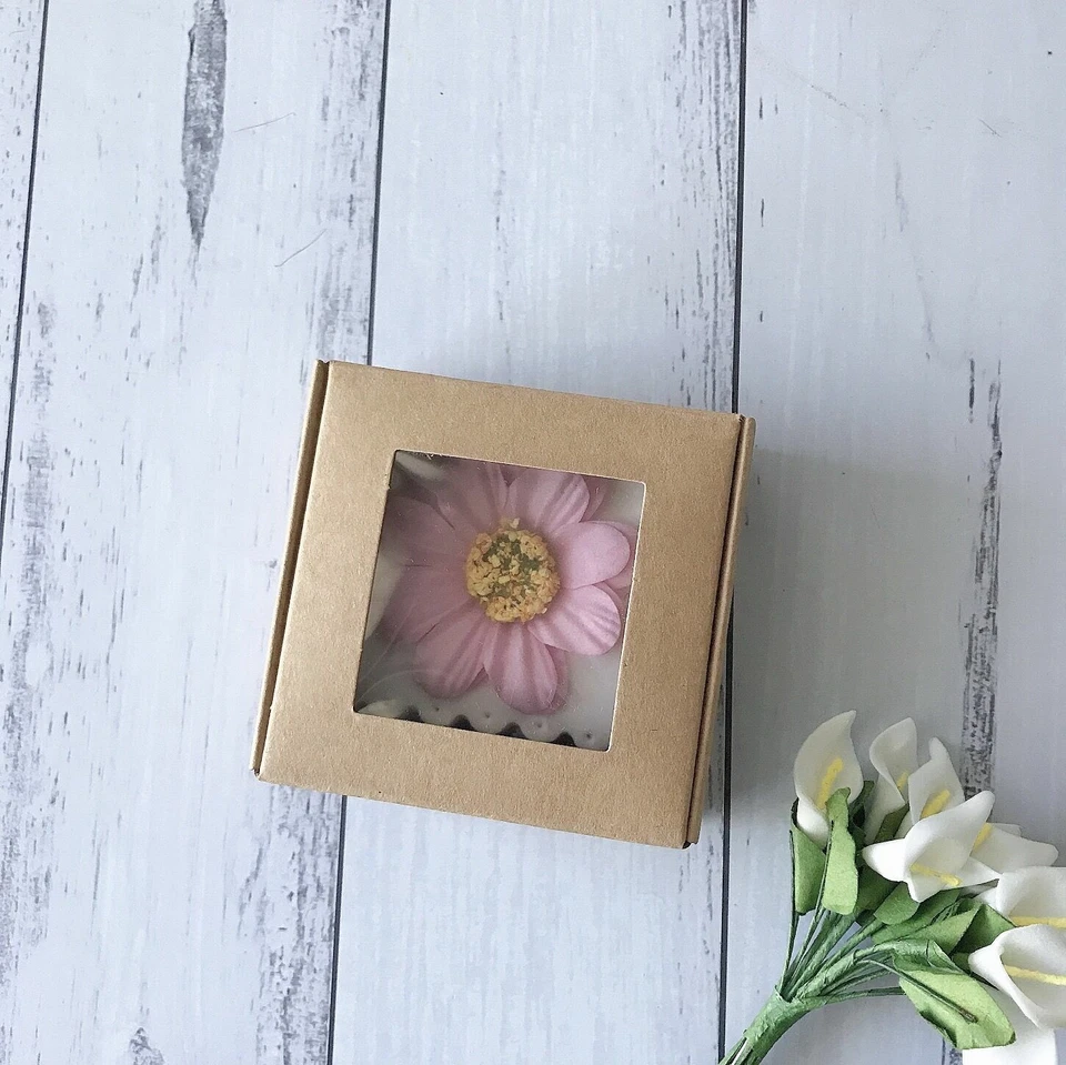 500x Clear Window Product Packing Kraft Paper Box Jewelry Soap Cookie Candle Box - image 3 of 4