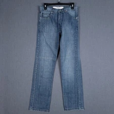 Cardon Jeans Mens 40 (30x32) Blue Carahuasi Straight Boot Cut Button Fly Denim