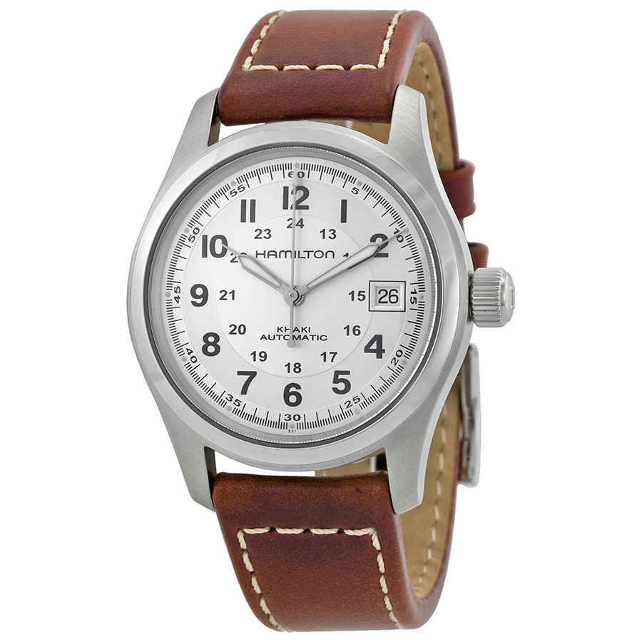 Мужские часы Hamilton Khaki Field с автоматическим серебряным циферблатом H70455553