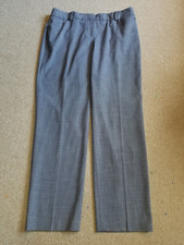 Womens Pants-TALBOTS-blue tweedy stretch "Hampshire Ankle" tapered leg-10