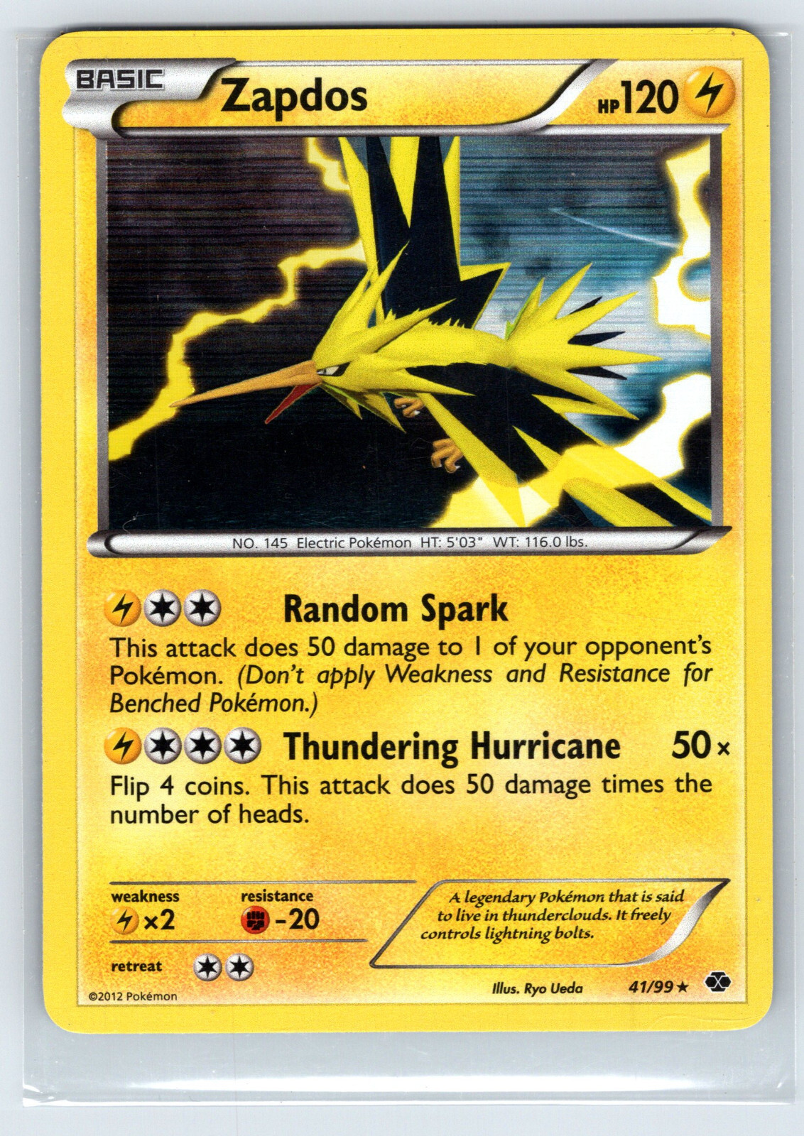 Pokemon TCG Cosmos Holo #041/099 Zapdos 41/99 Next Destinies LP