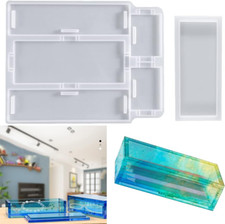 Storage Box Resin Mold Rectangle Box Mold with Lids Case Epoxy Resin for DIY Mak