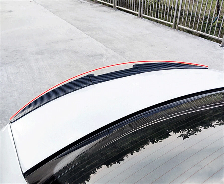 1.18-1.38M Adjustable Car Rear Wing Glossy 3D Tail Trunk Roof Lip Trim Sticker Foto 2 de 4