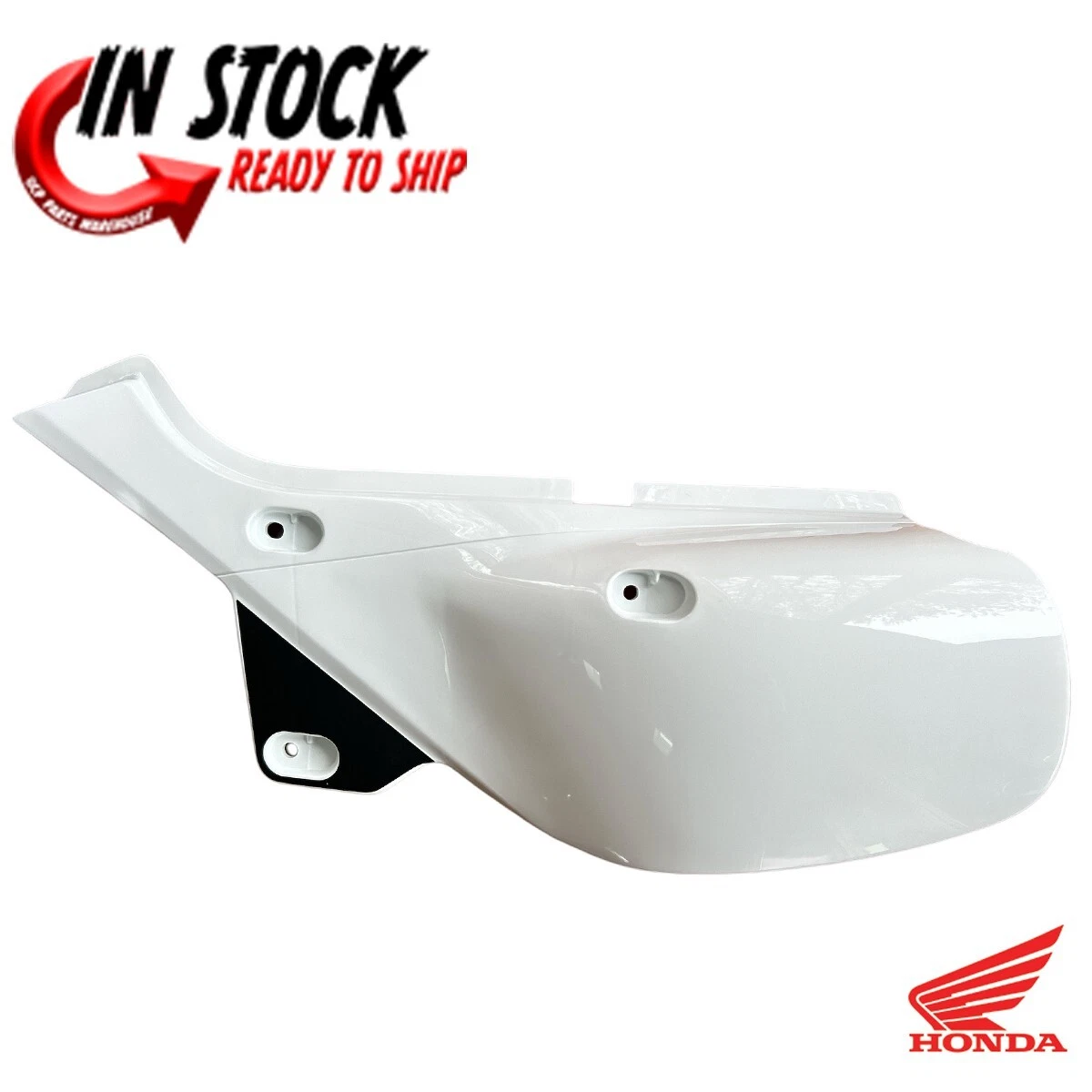 【新品タグ付】enfold PLATE PARTS ホワイト　正規品 HONDA LEFT SIDE COVER NUMBER PLATE PANEL 1993-2024 XR650L OEM