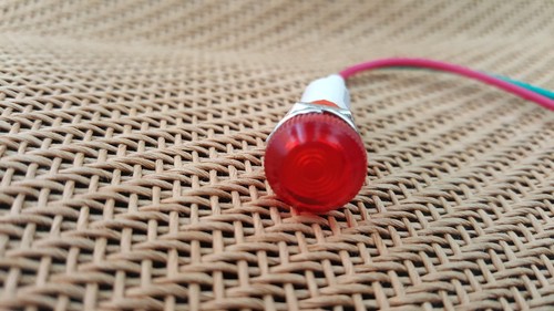 Changeable Red Bulb Amplifier Vintage Indicator Pilot Light 120V 10mm Mount,10R - Picture 2 of 3