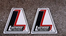 2 Vintage Lakewood Bellhousing Racing Decals Stickers Nhra Traction Bars Pair