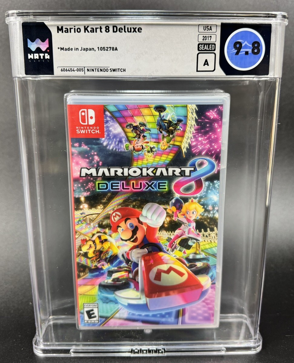 Mario Kart 8 Deluxe Nintendo Switch WATA 9.8 A FACTORY SEALED