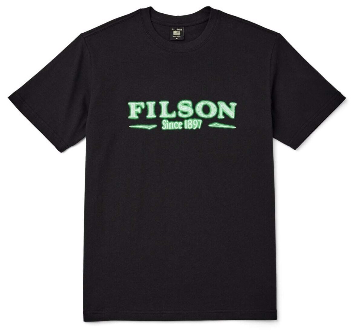Filson Pioneer T-Shirt New Black Neon Heavyweight 6.5oz Cotton Tee